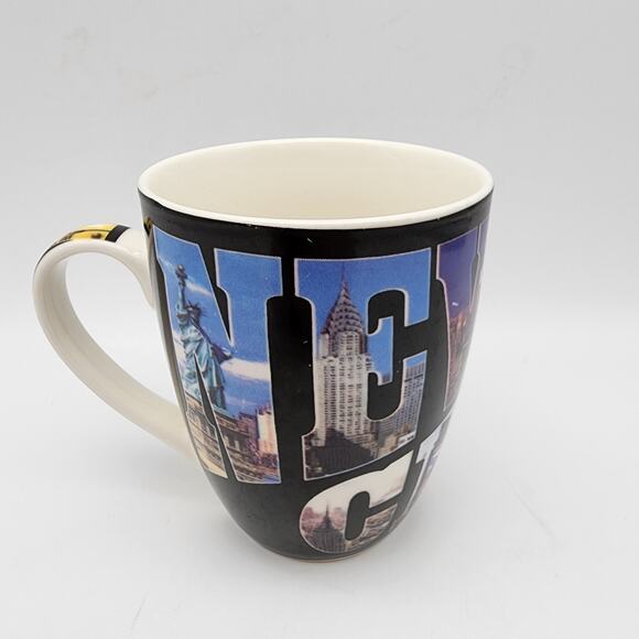 Vtg New York City Coffee Mug Cup 2 Pair Souvenir All For You Retro City Graphics - Picture 10 of 15